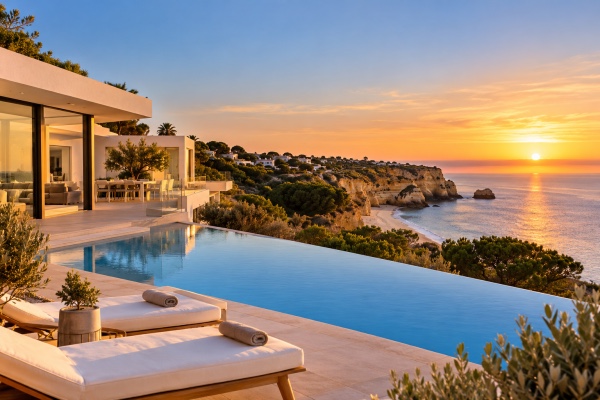 Villa aan de Portugese kust als illustratie bij aankoop en emigratie naar Portugal